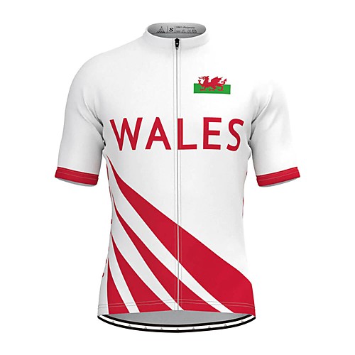 

Men's Short Sleeve Cycling Jersey White Bike Top Mountain Bike MTB Road Bike Cycling Breathable Sports Clothing Apparel / Stretchy / Athletic