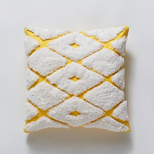 

1 pcs Cotton Pillow Cover, Art Deco Solid Colored Luxury Modern Square Zipper Traditional Classic