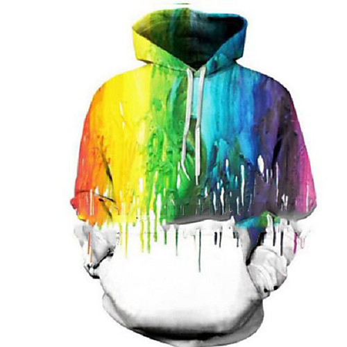 

Men's Plus Size Hoodie 3D Print Hooded Daily Hoodies Sweatshirts Long Sleeve White / Spring / Winter