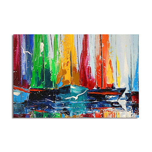 

Oil Painting Hand Painted Horizontal Abstract Modern Stretched Canvas