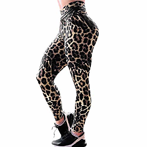 

Women's Leggings High Waist Printed Yoga Pants Active Workout Leggings Long Sports Stretch Fitness Tights Yellow