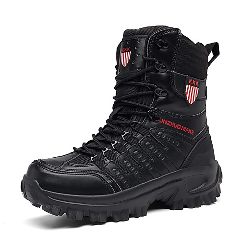 

Men's Hiking Shoes Anti-Slip Shock Absorption Breathable Wearable Hiking Outdoor Exercise Running Spring, Fall, Winter, Summer Black Khaki