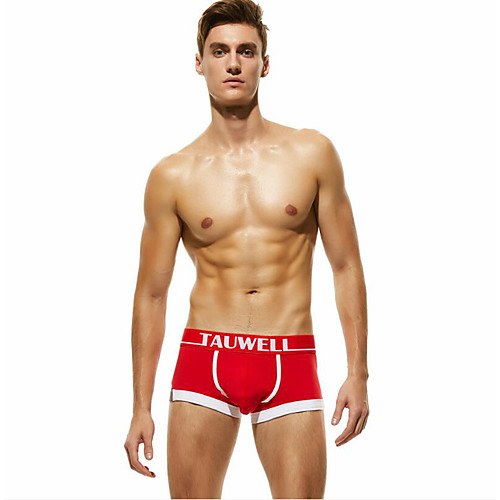 

Men's 1 Piece Basic Boxers Underwear / Briefs Underwear - Normal Mid Waist Red Green Navy Blue M L XL
