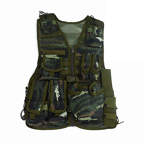 

Men's Unisex Hunting Gilet Outdoor Ventilation Wearproof Thick Fall Spring Summer Camo Nylon Camouflage