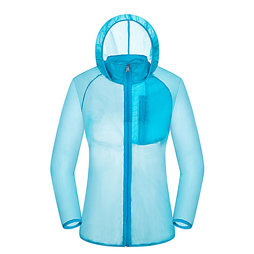 

Women's Men's Waterproof Hiking Jacket Hiking Skin Jacket Hiking Windbreaker Outdoor Packable Waterproof Lightweight UV Sun Protection Jacket Hoodie Top Fishing Climbing Running Peach ArmyGreen Flesh