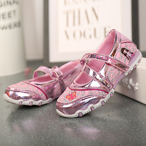 

Girls' Flats Princess Shoes PU Little Kids(4-7ys) Big Kids(7years ) Daily Walking Shoes Purple Pink Green Summer