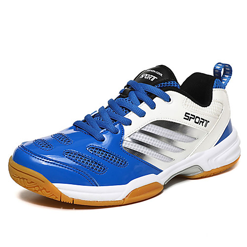 

Men's Trainers Athletic Shoes Sporty Outdoor Tennis Shoes PU Non-slipping Black and White White / Blue Red Fall Spring