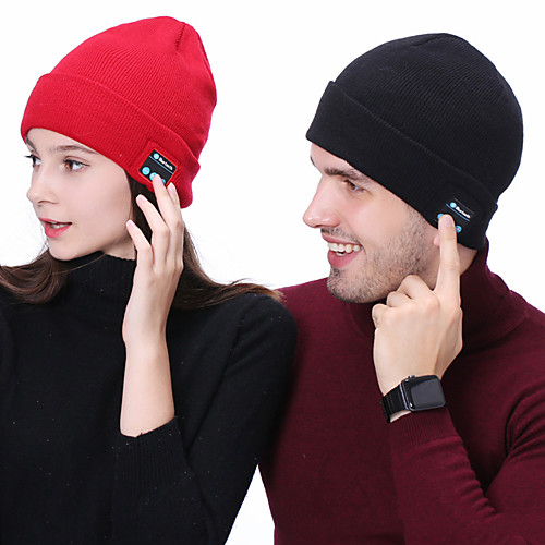 

Women's Men's Hiking Cap 1 PCS Winter Outdoor Windproof Warm Soft Thick Skull Cap Beanie Solid Color Orlon Black Red Grey for Climbing Beach Camping / Hiking / Caving