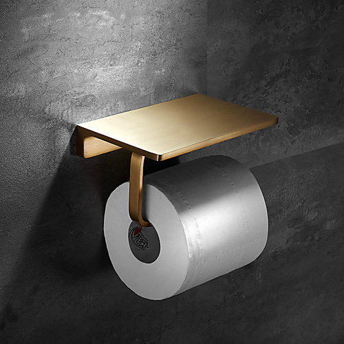 

Toilet Paper Holder / Bathroom Shelf New Design Contemporary Brass 1pc - Bathroom Wall Mounted
