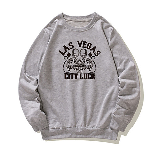 

Men's Pullover Sweatshirt Graphic Letter Print Daily Weekend Other Prints Casual Hoodies Sweatshirts Wine Red Khaki Light gray