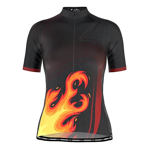 

21Grams Women's Short Sleeve Cycling Jersey Black Bike Top Mountain Bike MTB Road Bike Cycling Breathable Quick Dry Sports Clothing Apparel / Stretchy / Athleisure