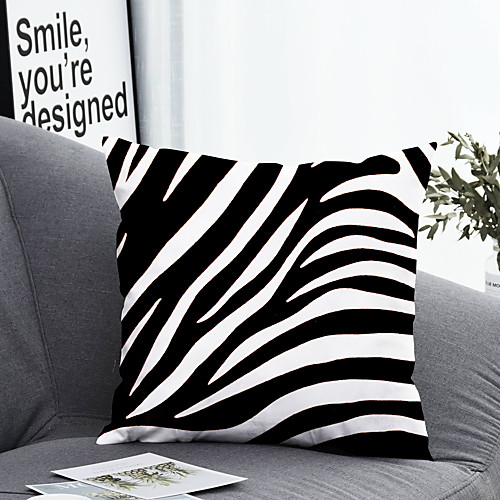 

1 pcs Polyester Pillow Cover & Insert, Color Block Simple Classic Square Zipper Polyester Traditional Classic