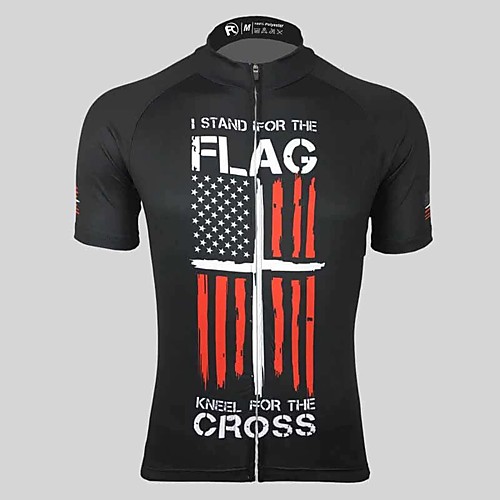 

Men's Short Sleeve Cycling Jersey Black Bike Top Mountain Bike MTB Road Bike Cycling Breathable Sports Clothing Apparel / Stretchy / Athletic
