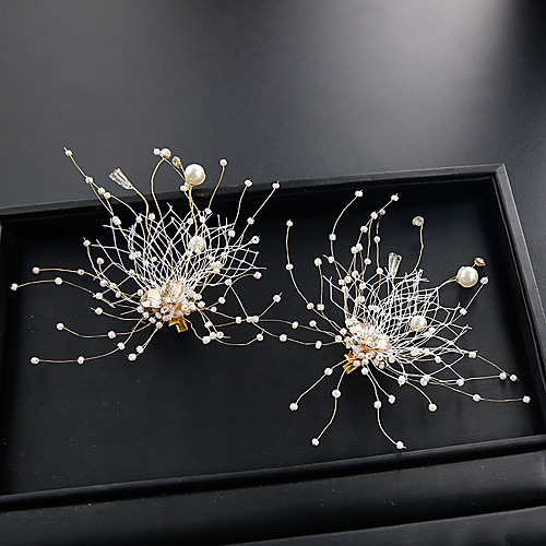 

Elegant Bridal Imitation Pearl / Alloy Headpiece with Imitation Pearl 1 set Wedding / Party / Evening Headpiece