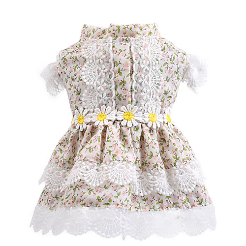 

Dog Dress Puppy Clothes Princess Casual / Daily Dog Clothes Puppy Clothes Dog Outfits Light Pink Costume for Girl and Boy Dog Cotton XS S M L XL