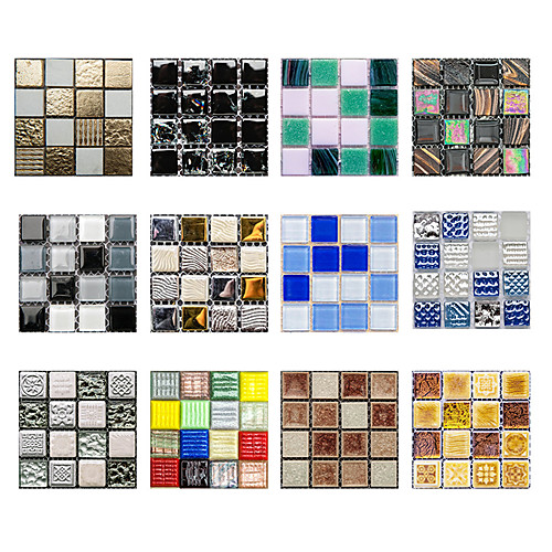 

10pcs 1010cm mosaic tiles wall sticker transfers flat 2d printed covers for kitchen cupboard washbasin wallpaper waterproof wall decals