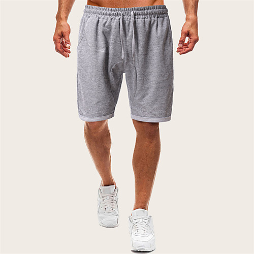 

Men's Sporty Casual / Sporty Outdoor Sports Casual Daily Shorts Pants Solid Colored Short Sporty Black Gray