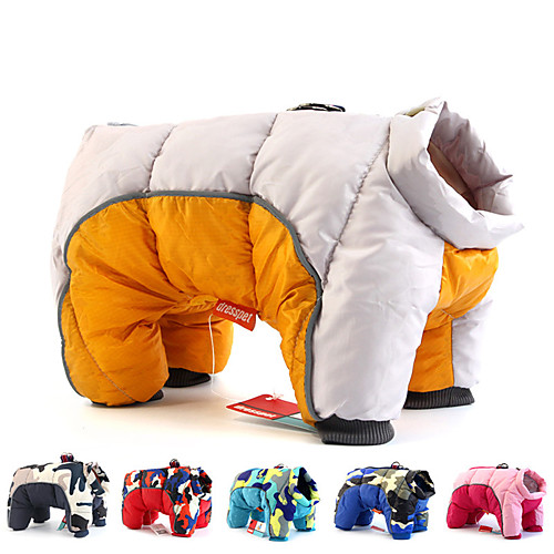 

dog snowsuit, waterproof dog coat with leash ring, camouflage small dog jacket warm down jumpsuit parkas for poodle, mini pinscher, shih tzu,chihuahua
