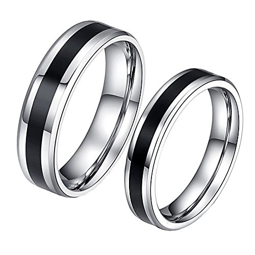

Jewellery Mens Stainless Steel Couples Promise Ring Size Y