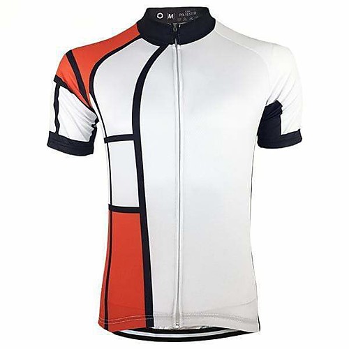 

21Grams Men's Short Sleeve Cycling Jersey White Bike Top Mountain Bike MTB Road Bike Cycling Breathable Sports Clothing Apparel / Stretchy / Athletic