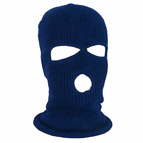 

Knitted full face mask with 3 holes, winter warm knit mask, elastic ski mask, face mask balaclava for women and men