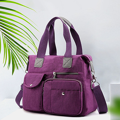 

women large capacity waterproof multi-pocket handbag shoulder bag