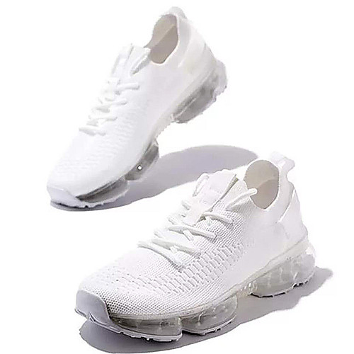 

Women's Trainers Athletic Shoes Flat Heel Round Toe Sporty Casual Outdoor Running Shoes Walking Shoes Mesh Lace-up Solid Colored White Black Red