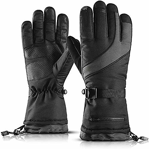 

Winter Ski Gloves, Watersproof Breathable Windproof Coldproof Thermal Touch Screen Snowboarding Gloves Warm for Cycling Running Climbing Hiking Outdoor Sports (XL)