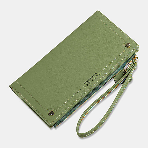 

women 12 card slots hand strap long wallet purse
