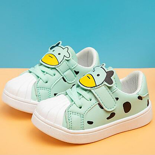

Boys' Girls' Sneakers Comfort PU Little Kids(4-7ys) Daily Walking Shoes White Pink Green Fall Spring