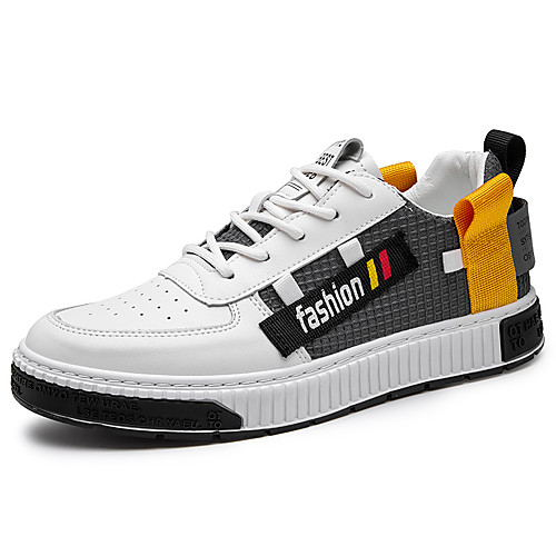 

Men's Sneakers Casual Daily PU Non-slipping White Black Gray Winter