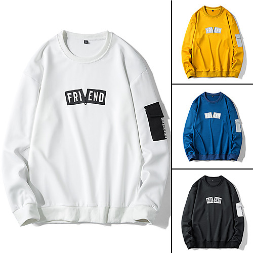 

Men's Sweatshirt Pullover Color Block Crew Neck Color Block Sport Athleisure Sweatshirt Top Long Sleeve Breathable Moisture Wicking Sweat Out Comfortable Everyday Use Street Casual Daily