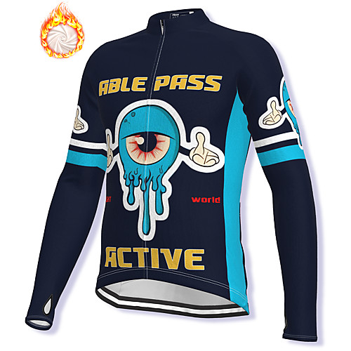 

21Grams Men's Long Sleeve Cycling Jacket Winter Fleece Spandex Black Bike Jacket Mountain Bike MTB Road Bike Cycling Fleece Lining Warm Sports Clothing Apparel / Stretchy / Athleisure