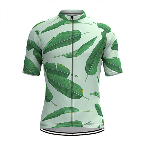 

Men's Short Sleeve Cycling Jersey Green Bike Top Mountain Bike MTB Road Bike Cycling Breathable Sports Clothing Apparel / Stretchy / Athletic