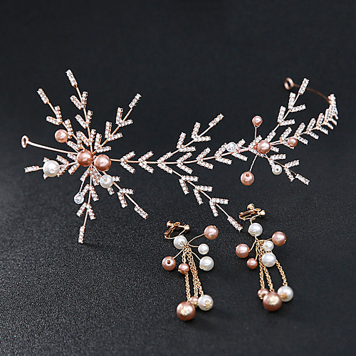 

Bridal Sweet Alloy Headpiece with Faux Pearl / Crystals 1 set Wedding / Birthday Headpiece