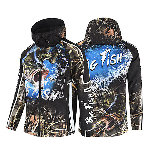 

Men's Rain Jacket Fishing Jacket Breathable Rain Waterproof Jacket Winter Sports & Outdoor Fishing / Fleece