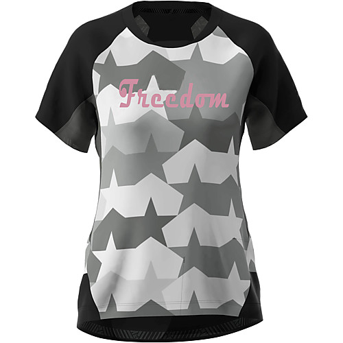

Women's Short Sleeve Downhill Jersey Grey Bike Top Mountain Bike MTB Road Bike Cycling Breathable Quick Dry Sports Clothing Apparel / Stretchy / Athleisure