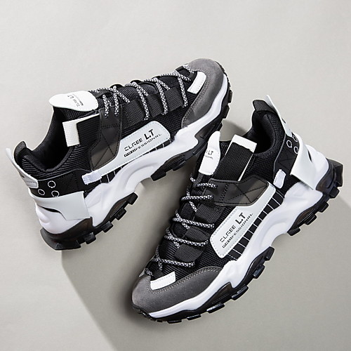 

Men's Trainers Athletic Shoes Sporty Casual Athletic Running Shoes Fitness & Cross Training Shoes PU Tissage Volant Breathable Non-slipping Wear Proof Black / Red White Black / Blue Fall