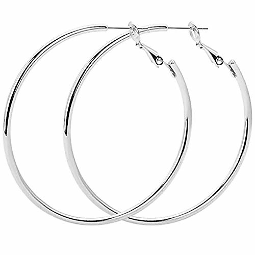 

Gold Hoop Women Silver Earrings (SILVER)