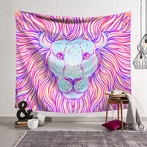 

Wall Tapestry Art Decor Blanket Curtain Hanging Home Bedroom Living Room Decoration Polyester Colored Lion Haircut