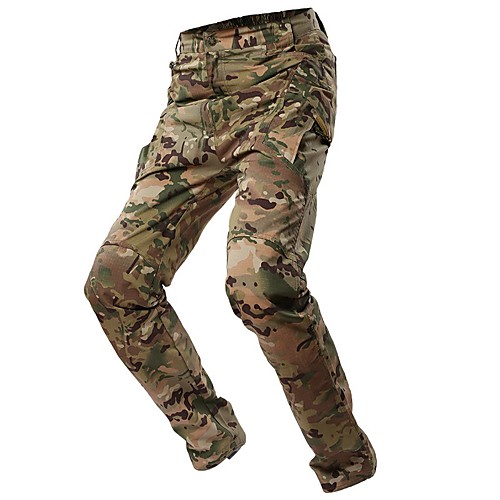 

Men's Hunting Pants Waterproof Quick Dry Ventilation Wearproof Fall Spring Solid Colored Camo / Camouflage Cotton for CP Color Black Army Green S M L XL