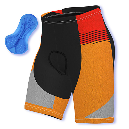 

21Grams Men's Cycling Shorts Spandex Bike Padded Shorts / Chamois Breathable Quick Dry Sports Patchwork Orange Mountain Bike MTB Road Bike Cycling Clothing Apparel Bike Wear / Athleisure