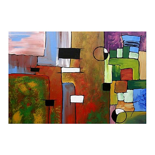 

Oil Painting Hand Painted Horizontal Abstract Modern Rolled Canvas (No Frame)