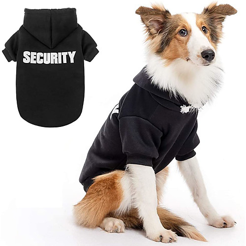 

Dog Cat Hoodie Printed Security Basic Classic Casual / Daily Dog Clothes Puppy Clothes Dog Outfits Breathable Black Gray Costume for Girl and Boy Dog Cotton XS S M L XL XXL