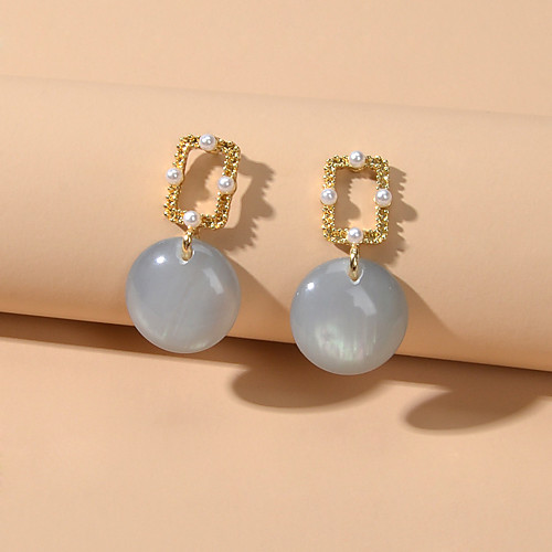 

Women's Drop Earrings Geometrical Cute Imitation Pearl Earrings Jewelry Gray For Date Festival