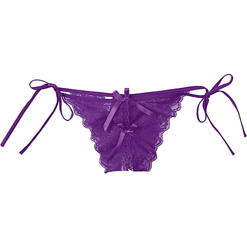 

Women's 1 Piece Lace / Hole G-strings & Thongs Panties - Normal Low Waist White Black Blue One-Size