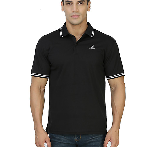 

Men's Hiking Tee shirt Hiking Polo Shirt Short Sleeve Stand Collar Tee Tshirt Top Outdoor Lightweight Breathable Quick Dry Soft Summer Polyester Solid Color White Black Red Fishing Climbing Running