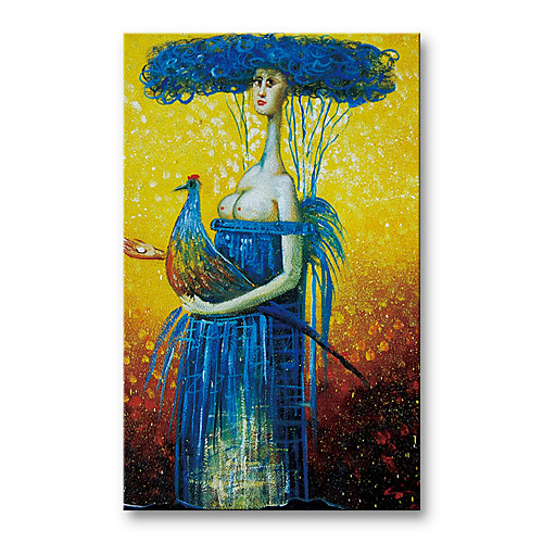 

Oil Painting Hand Painted Vertical People Modern Stretched Canvas