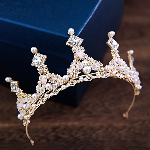 

Luxury Princess Alloy Tiaras with Rhinestone / Pearl 2pcs Wedding / Special Occasion Headpiece