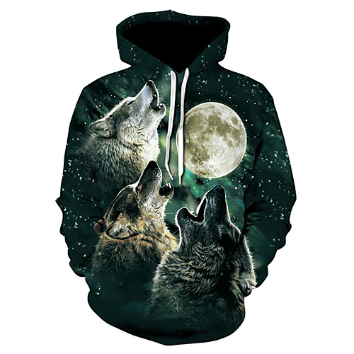 

Men's Pullover Hoodie Sweatshirt 3D Print 3D Print 3D Print Hoodies Sweatshirts Light Green